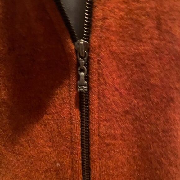 Giesswein Wool Fall Winter Orange Coat Sweater Jacket Made In Austria - Size 34 - Picture 4 of 15